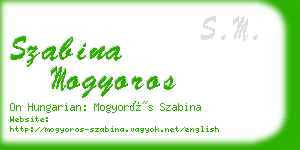 szabina mogyoros business card